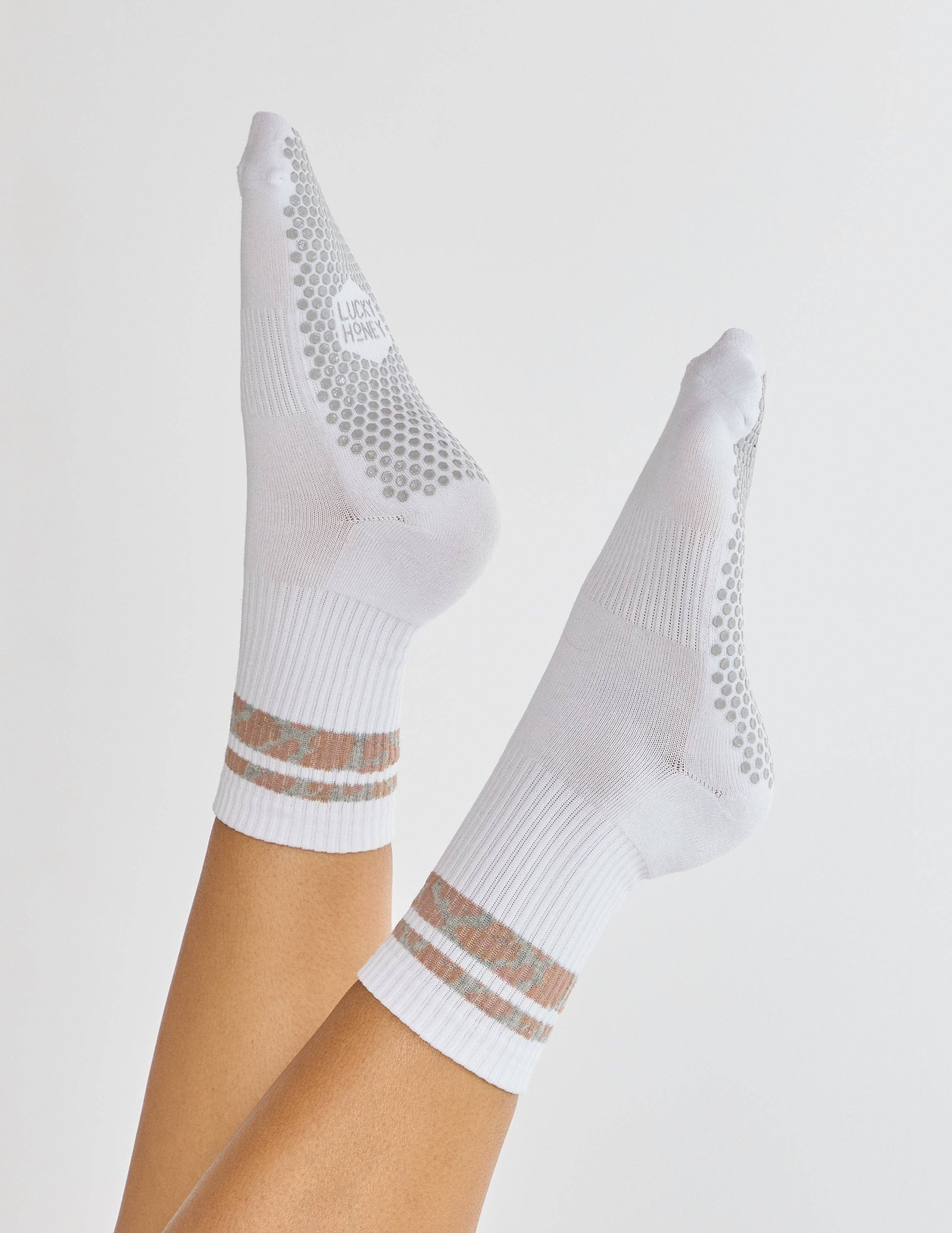 The Animal Print Grip Sock
