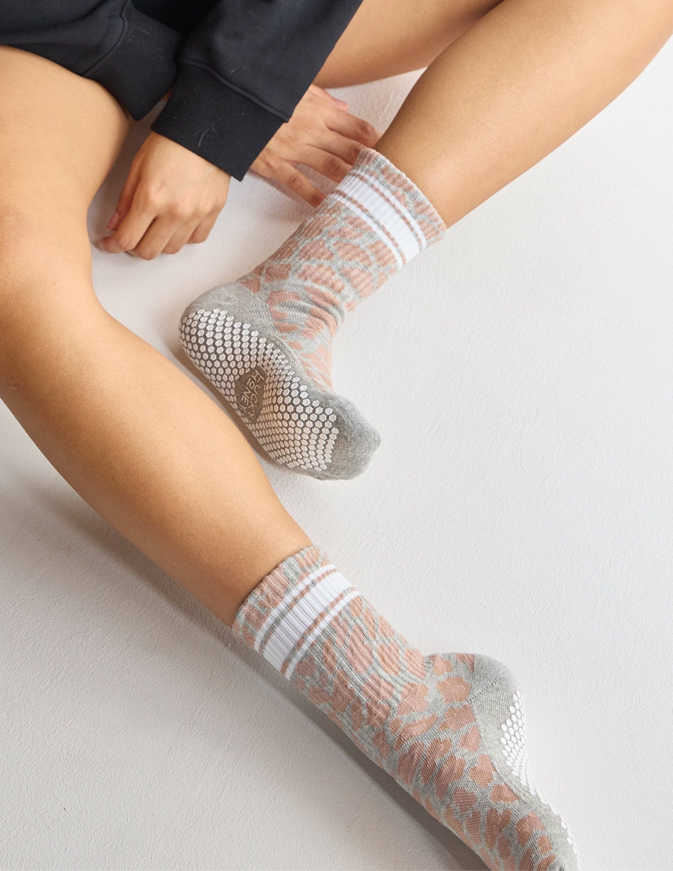 The Animal Print Grip Sock